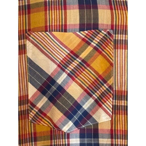 Vintage Montgomery Ward Western Wear Pearl Snap Shirt Blue Lightweight Unisex - Picture 7 of 11